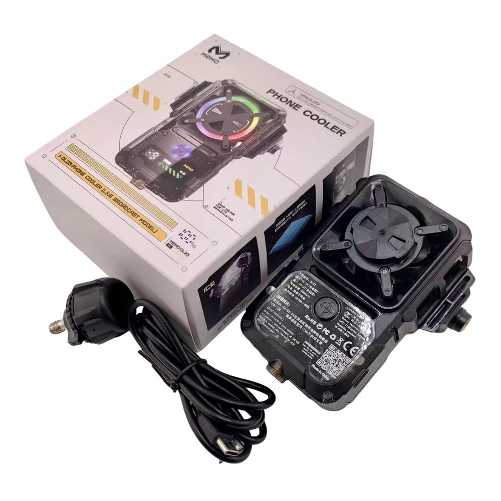 DL23 Semiconductor Phone Cooler Powerful Cooling 2000mAh Temperature Control Digital Display Dual Live Streaming Mount Holes