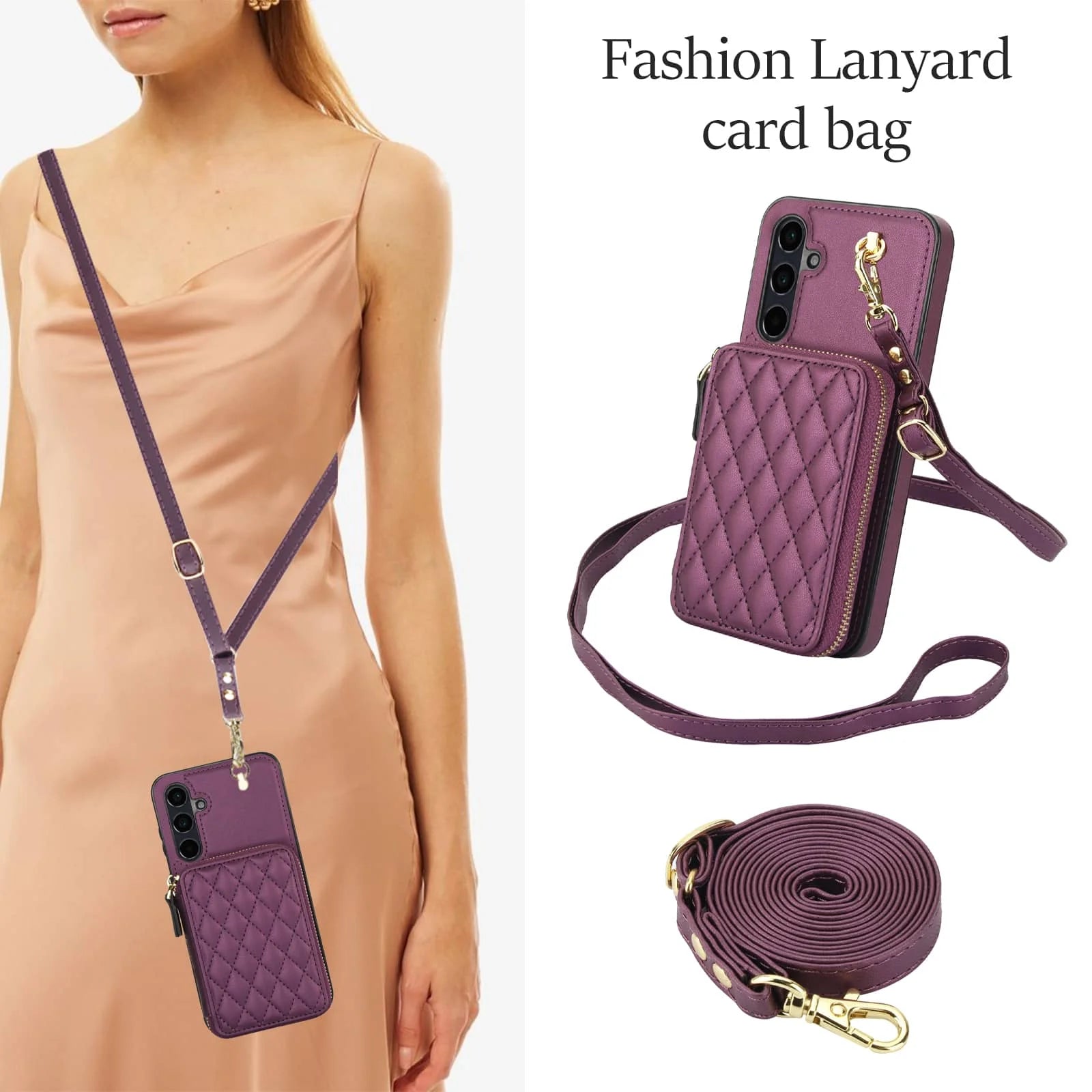 Crossbody Wallet Case for Samsung Galaxy A56 A36 A16 A55 A35 A15 A54 A14 A73 A53 A13, RFID Blocking Handbag Purse Flip Cover