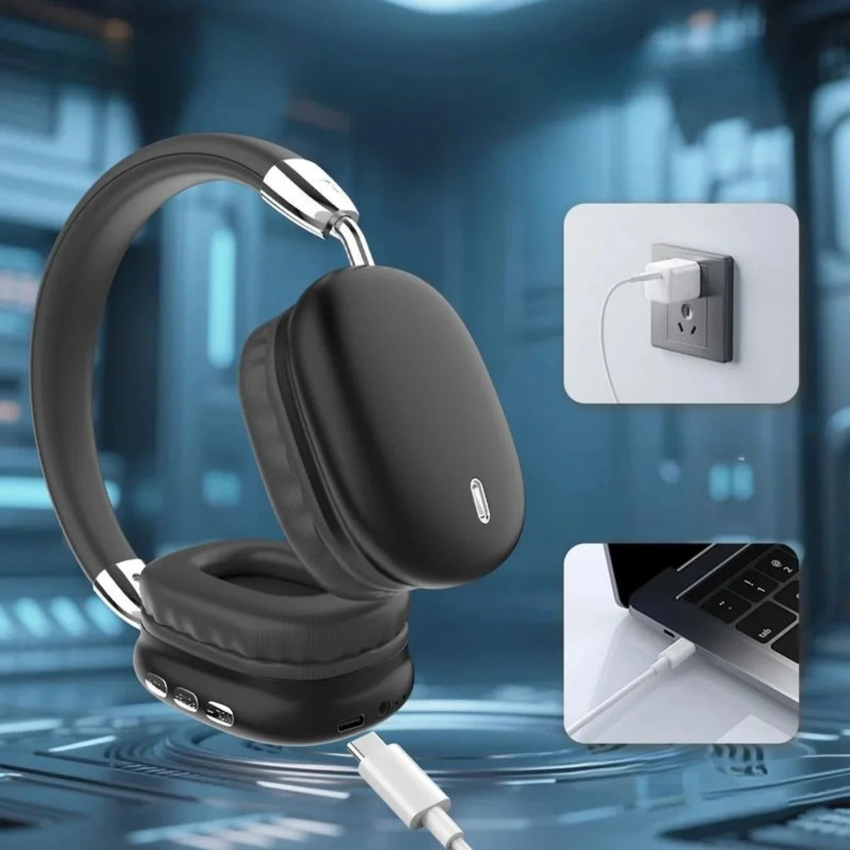 Wireless Bluetooth Headphones, Hi-Res Audio, Foldable & Lightweight, Deep Bass, Long Battery Life