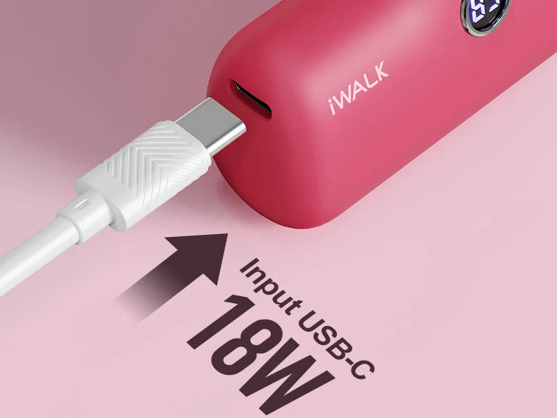IWALK Capsule Power Bank Mini Portable Wireless Backup Battery Fast Charging Power Supply 4800mAh Suitable for iPhone Lightning