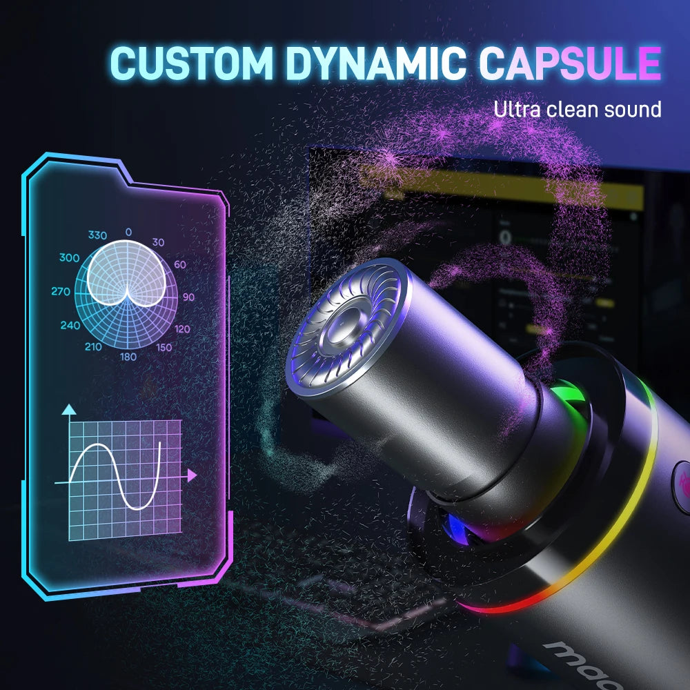 Maono XLR\USB Dynamic Microphone For Gaming Recording Streaming Youtube Metal Mic With Software Tap-to-Mute Gain Knob PD200X - WinSupport Tech