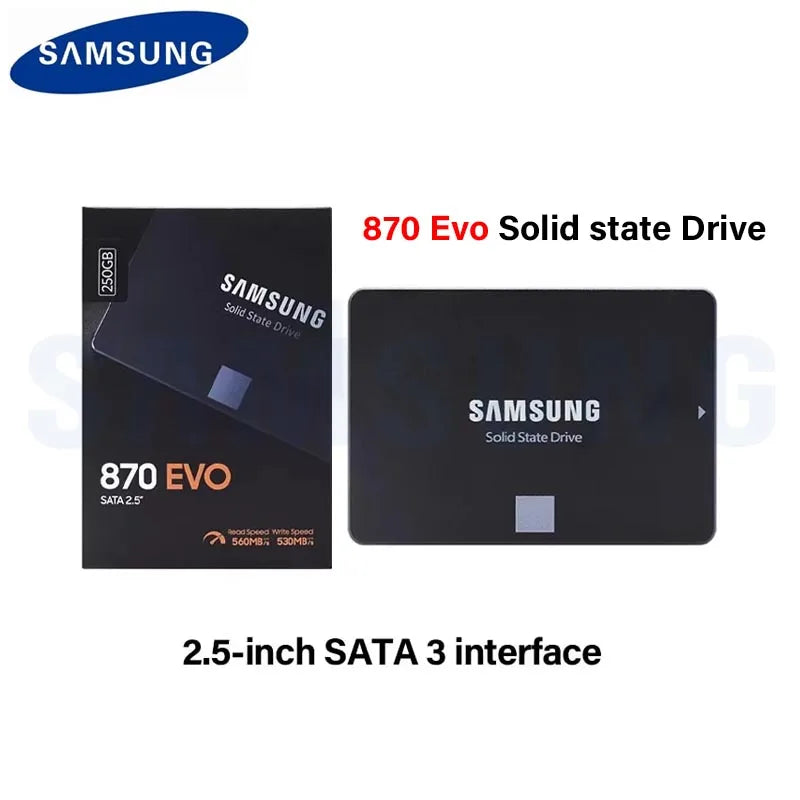 Samsung 2.5'' SATAIII SSD 870 Evo 2TB 1TB 500GB 250GB Internal Solid State Drive Storage Disk For Laptop Desktop - WinSupport Tech