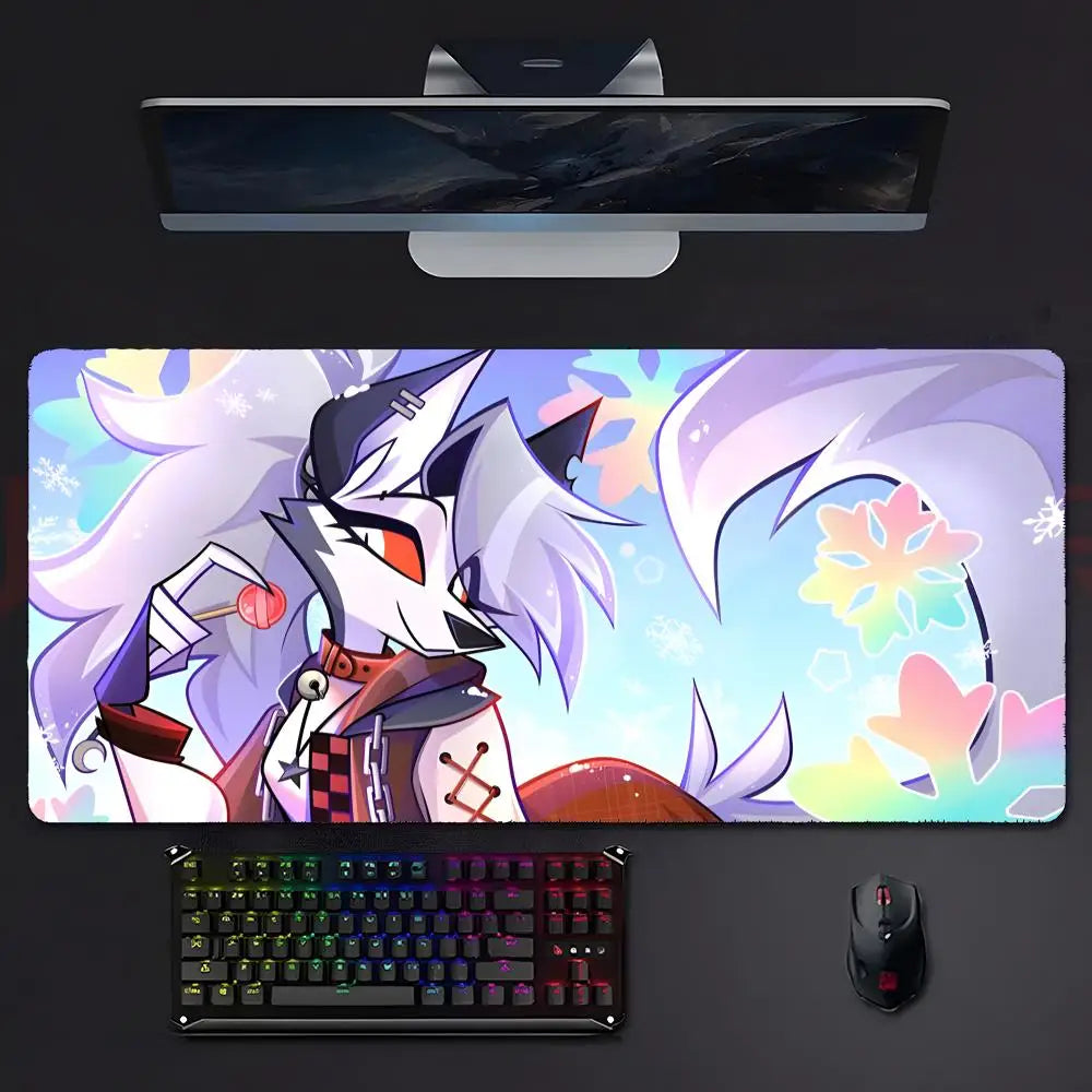 Animation Dark H-Helluva Boss Mouse Pad Mousepad Large Gaming LockEdge Thickened PC Table Desk Mat