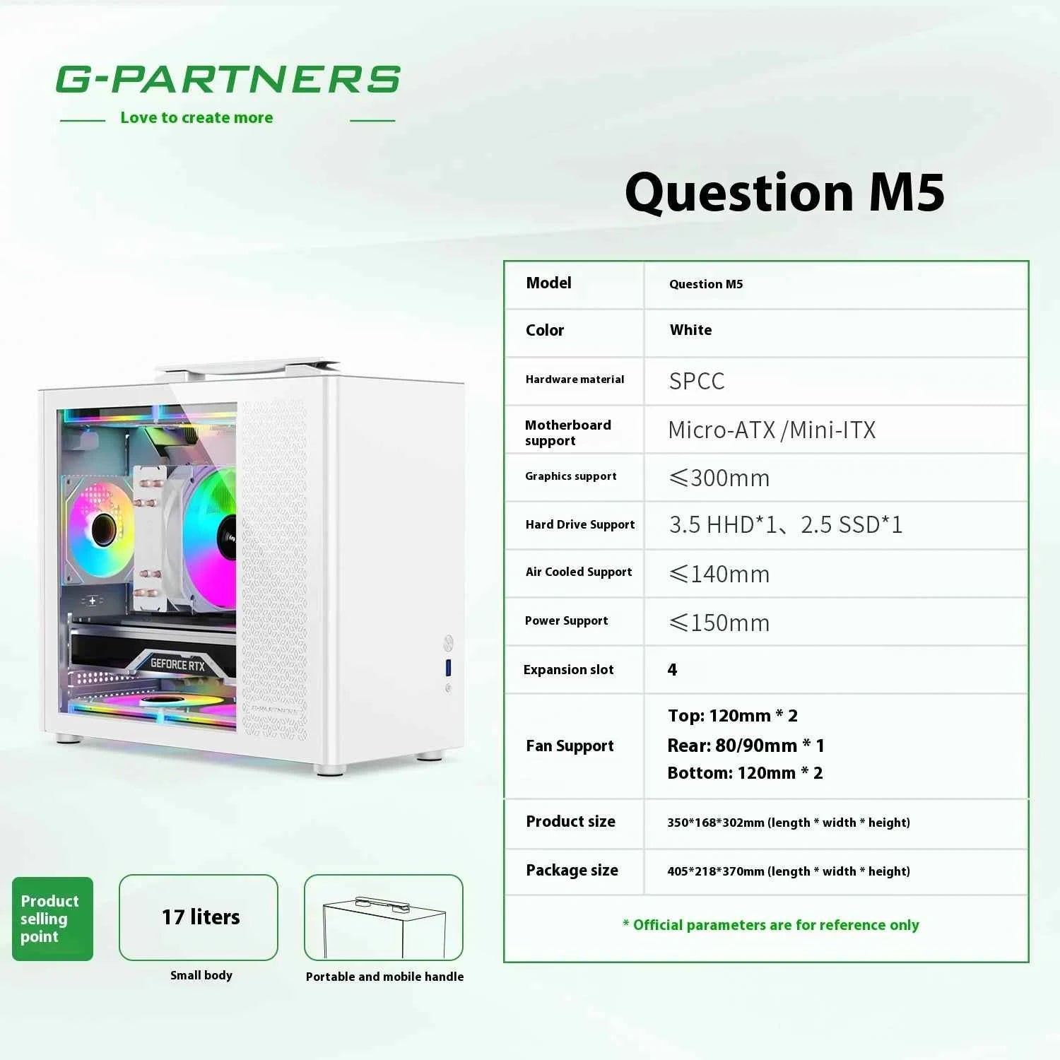 Question M5 PC case M-ATX Portable Computer Case ITX Motherboard ATX/SFX Power Supply Support U3 Desktop MINI Small Chassis