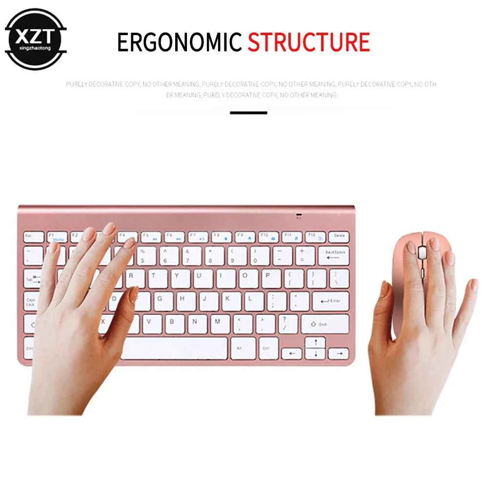 2.4G Wireless Keyboard and Mouse Protable Mini Keyboard Mouse Combo Set For Notebook Laptop Mac Desktop PC Computer Smart TV PS4