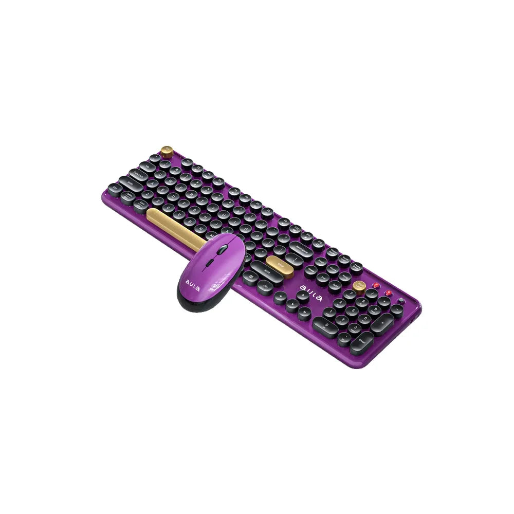 AULA AC306 Wireless keyboard and mouse set Mechanical feel Quiet office soft - sound keys Floating round - key design