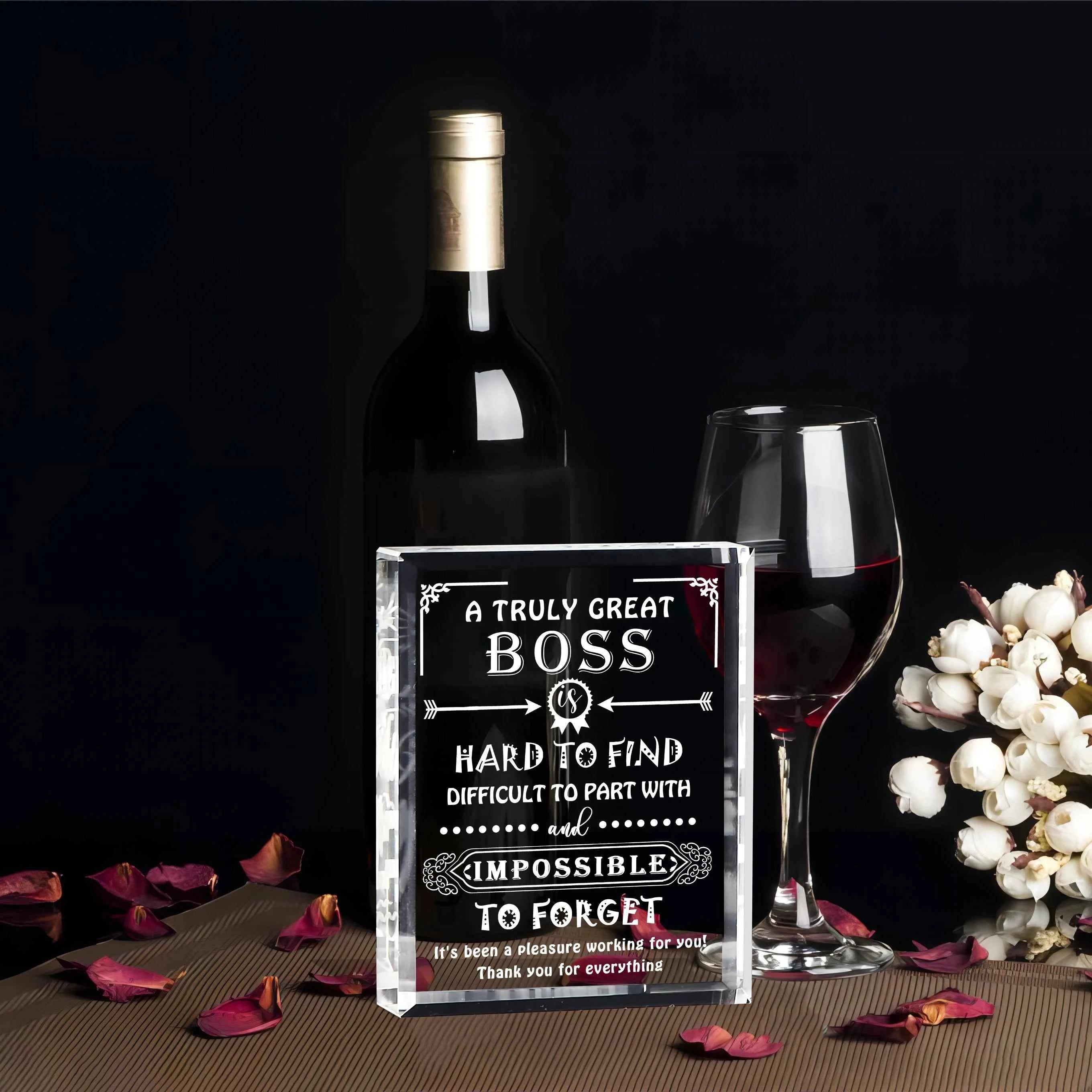 Great Appreciation Gifts for Best Boss Lady Desk Decoration Paperweight Present for Boss Day Leaving Retirement Birthday