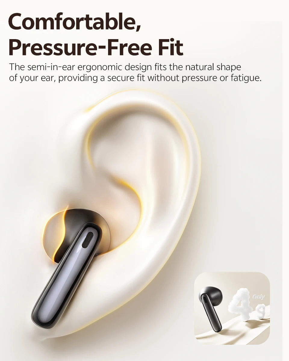 QCY AilyBuds E50 HT11 Wireless Earphones Hi-Res Adaptive Hybrid ANC Headphone Bluetooth 6.0 Spatial Sound Earbuds 11mm Drivers