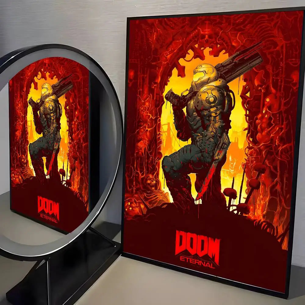 Cool Movie D-Doom Poster Art HD Canvas Advanced Aesthetic Printing Paper Wall Art for Living Room Home Decor