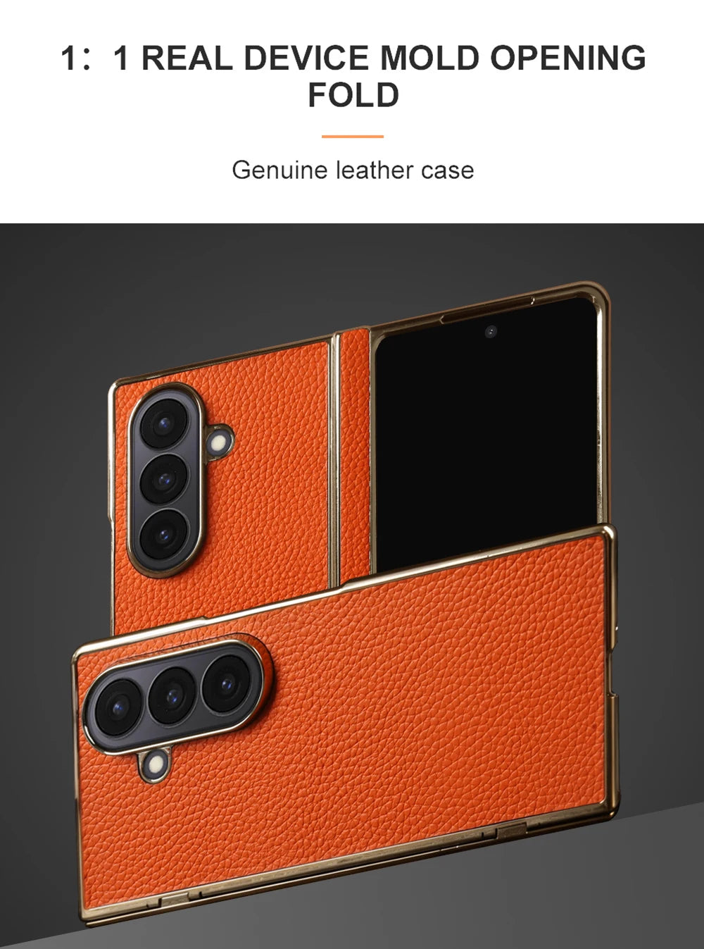 Genuine Leather Case For Samsung Galaxy Z Fold 7 6 5 4 3 fold4 fold3 Fold5 Fold6 Fold7 phone Cover Cases Fundas Coque Shell Capa