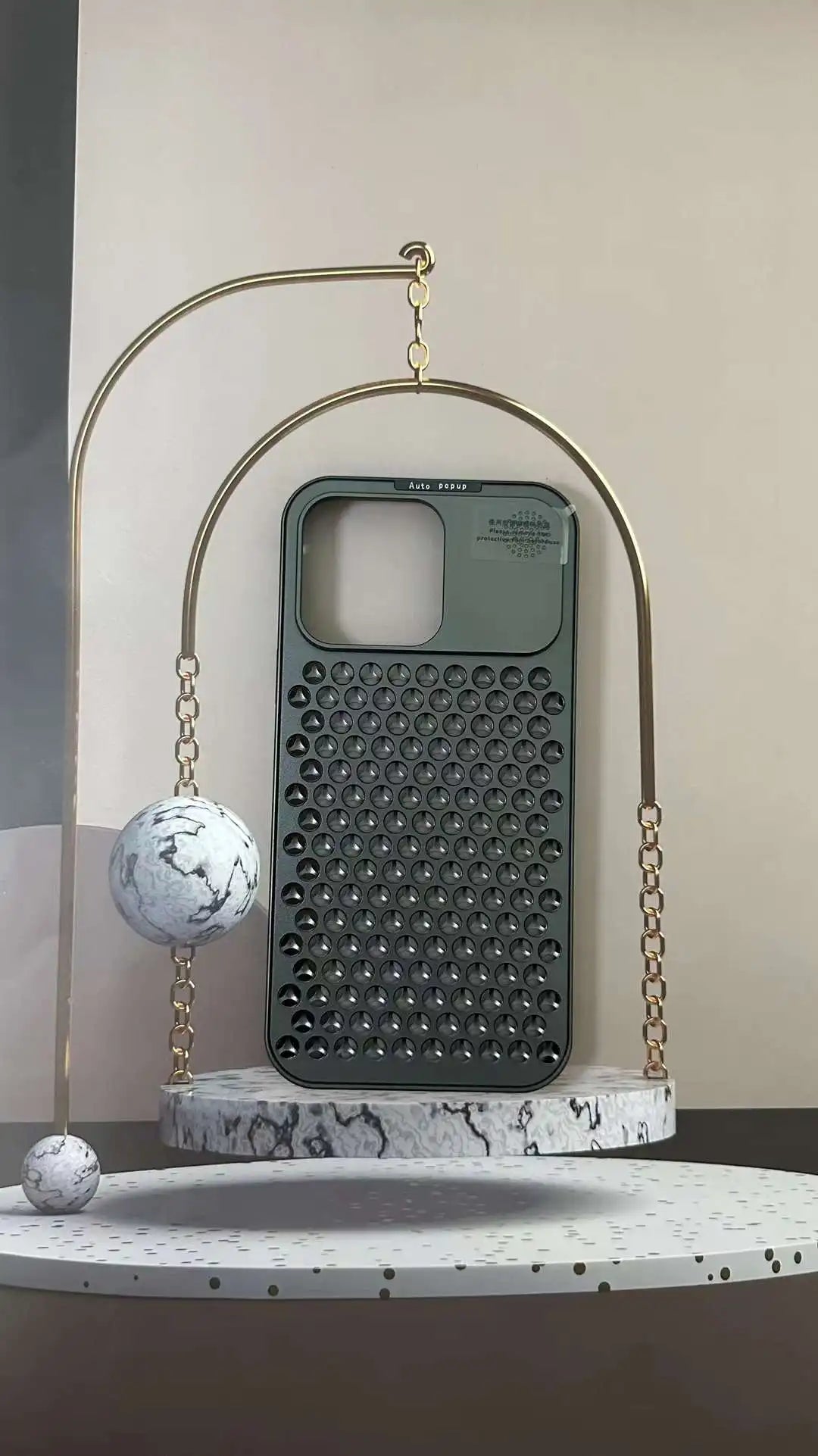 Aromatherapy Aluminum Metal Case For iPhone 15 Plus 14 13 12 Pro Max Heat Dissipation Full Shockproof Auto Popup Fragrance Cover