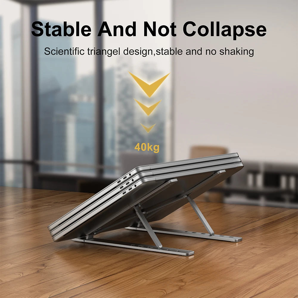 Portable Laptop Stand Aluminum Notebook Support Computer Bracket MacBook Air Pro Holder Accessories Foldable Lap Top Base For Pc - WinSupport Tech