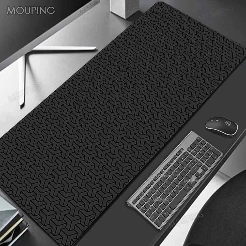 Black Deskmat Carpet Desk Accessories Laptop Gamer Mause Pad White Mouse Pad Large Mousepad 900x400 Office Tables mouse mats