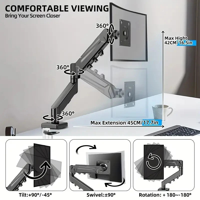Single Monitor Mount for Screens VESA up to 32
