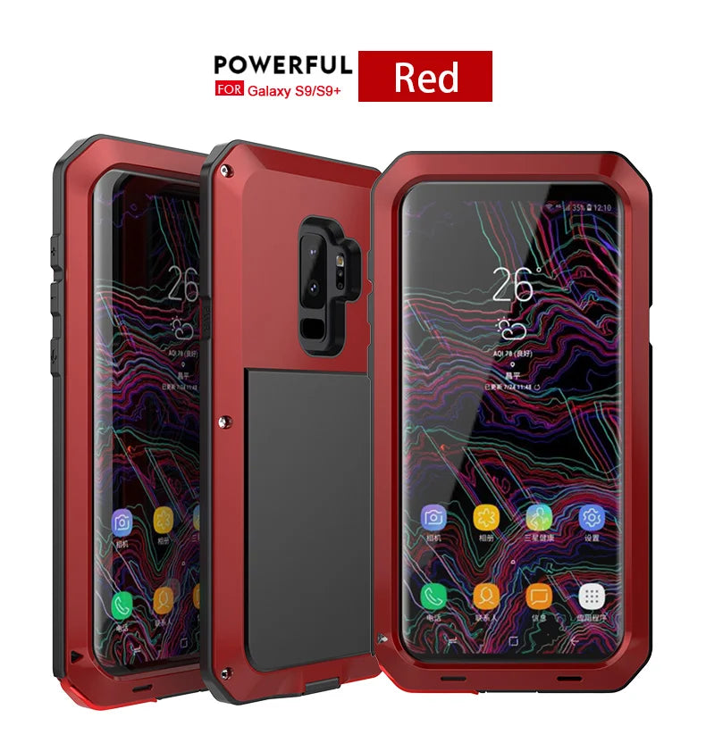 For Samsung Galaxy S24 S23 S22 S21 Ultra S10 S20 Plus Note 20 10 Luxury Armor Metal Heavy Duty Protection Case Shockproof Cover