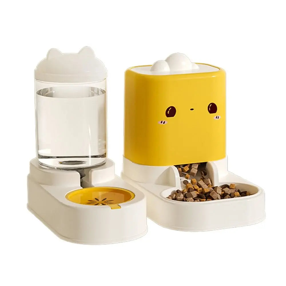 Cute Automatic Cat Feeder Large Capacity No Lag Pet Water Dispenser Convenient Cat Shape Cat Food Dispenser Pet Supplies