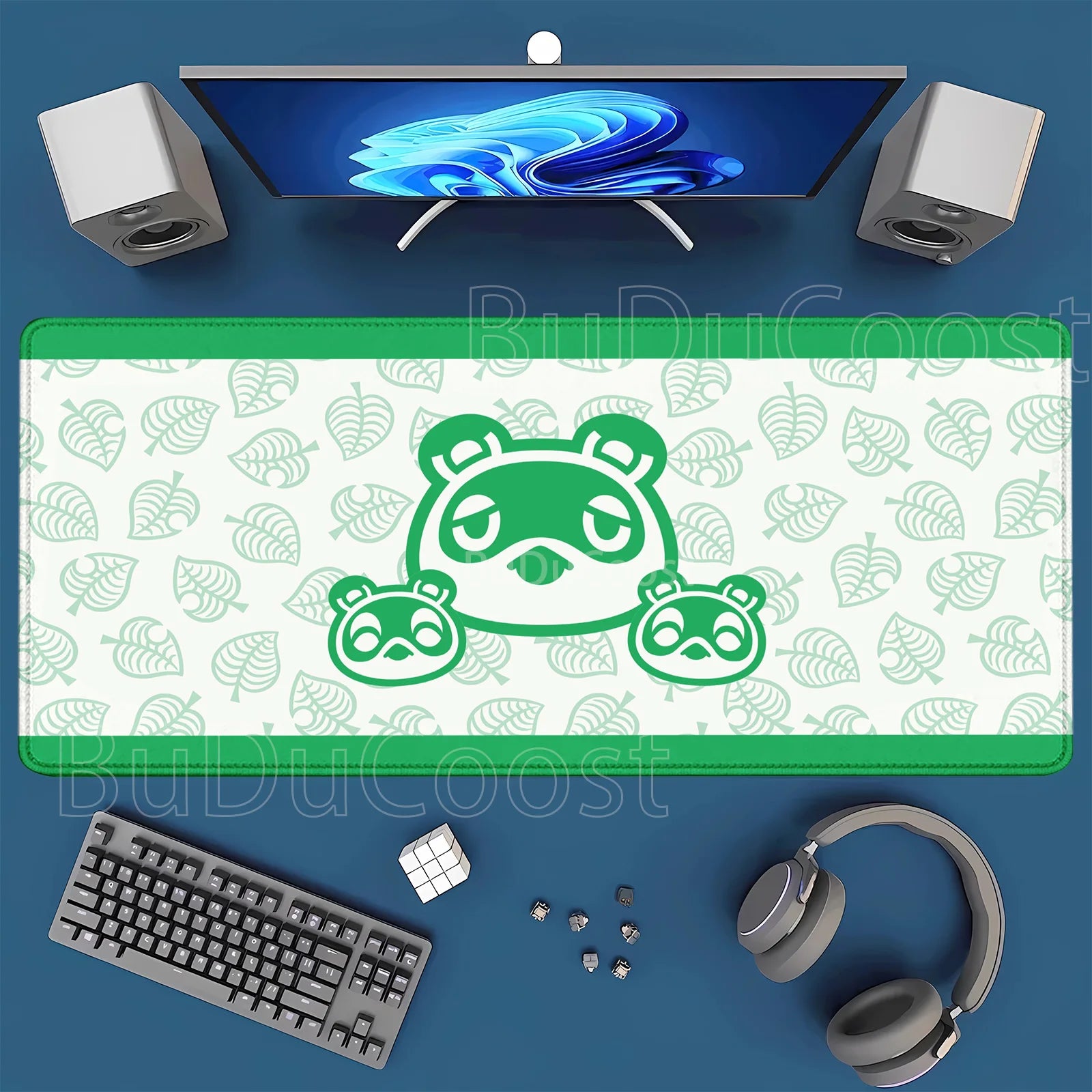 Large Kawaii Mouse Pad Non-Slip Gaming Cute Cartoon A-Animals Laptop Gamer Crossing Mousepad HD Printing XXL 400x900mm Desk Mat