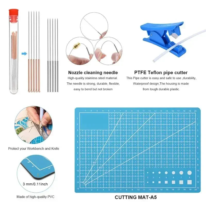 42 Pieces 3D Print Tool Kit Includes Debur Cleaning Removal Tools with Storage Bag 3D Printer Too l Sets for Laptop PC Cleaning