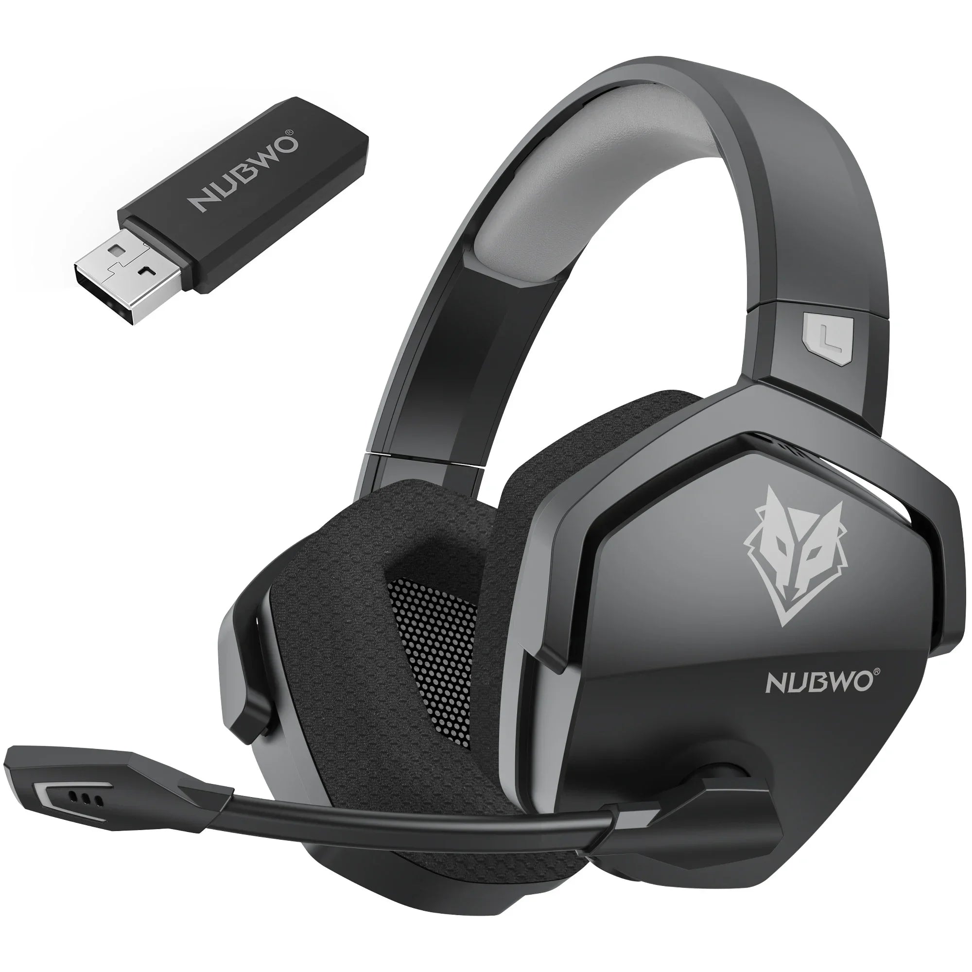 NUBWO G06 Wireless Headsets Gamer with Charging Station for Headset and PS5 Controller Gaming Headphones Long Battery Life