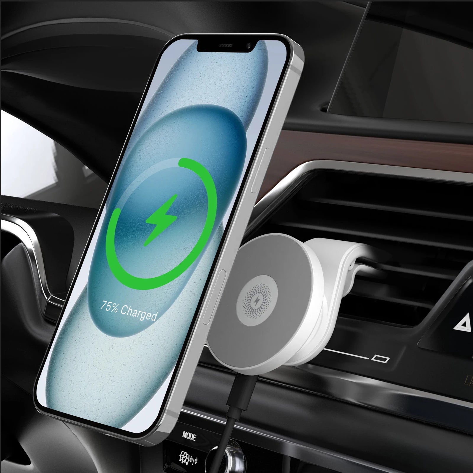 Magnet Wireless Car Charger 15W Fast Charging Dock Station Car Mount Phone Holder Air Vent for iPhone 17 16 15 14 13 Pro Max