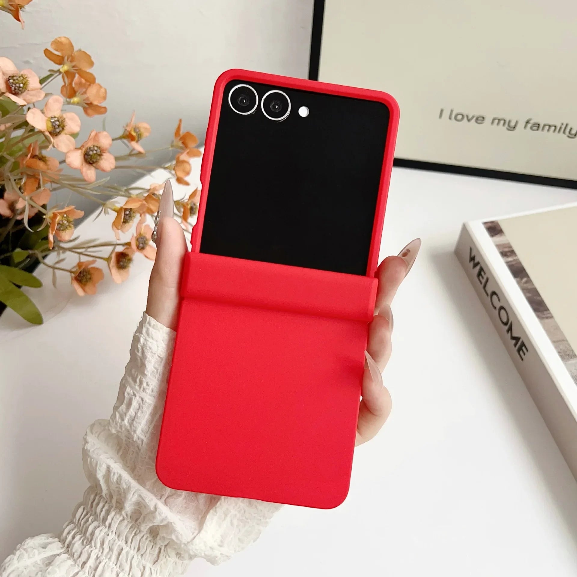 Dopamine Candy Color Matte Phone Case for Samsung Galaxy Z Flip 7 FE 6 5 Flip 4 3 5G Hinge Protective Hard Back Cover