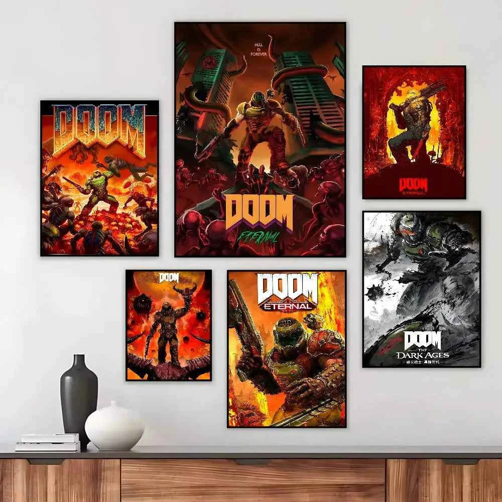Cool Movie D-Doom Poster Art HD Canvas Advanced Aesthetic Printing Paper Wall Art for Living Room Home Decor