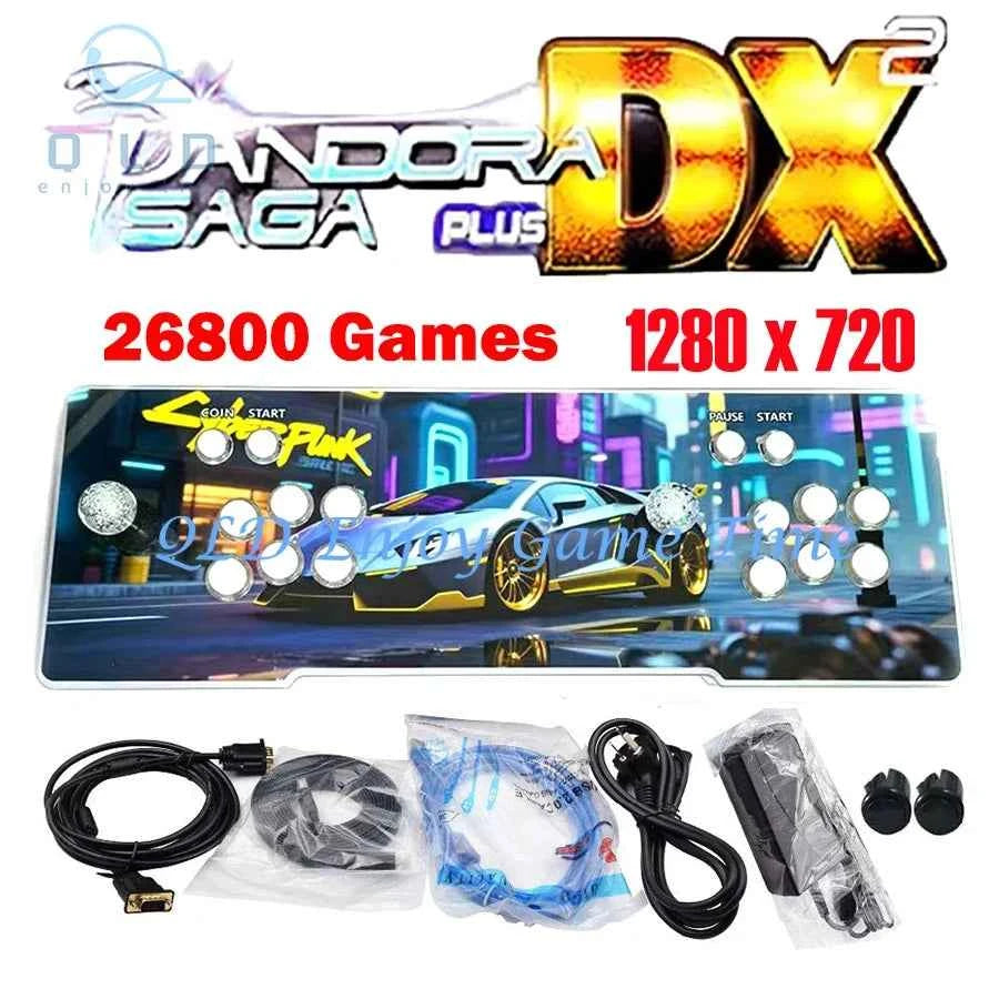 26800 Pandora Saga Dx2 Box Arcade Console 2025 Multiplayer Joystick 720P HD Output TV Games Suitable for Family Entertainment