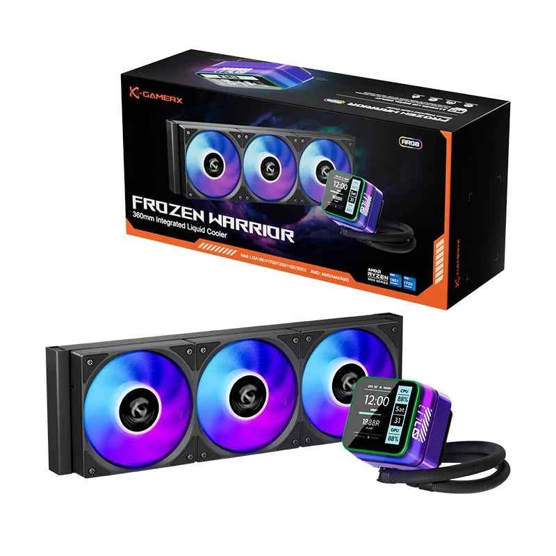 XPOWER TRAIN S360 A-RGB Liquid CPU Cooler, Water Cooling Radiator 5V 3PIN ARGB Fan, Built-in Display