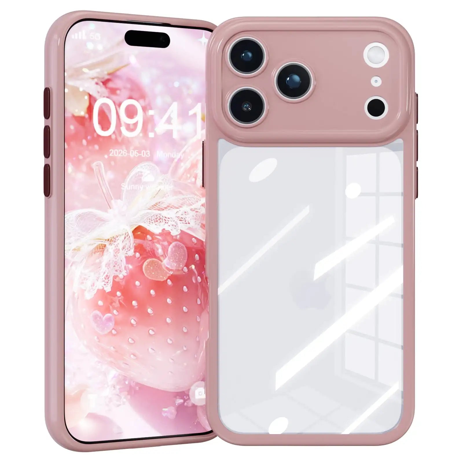 Compatible with Apple iPhone 13 Pro Case Clear with Color Design for Girls Women Soft TPU+PC Shockproof More Protective Girly for iPhone 13 Pro Case
