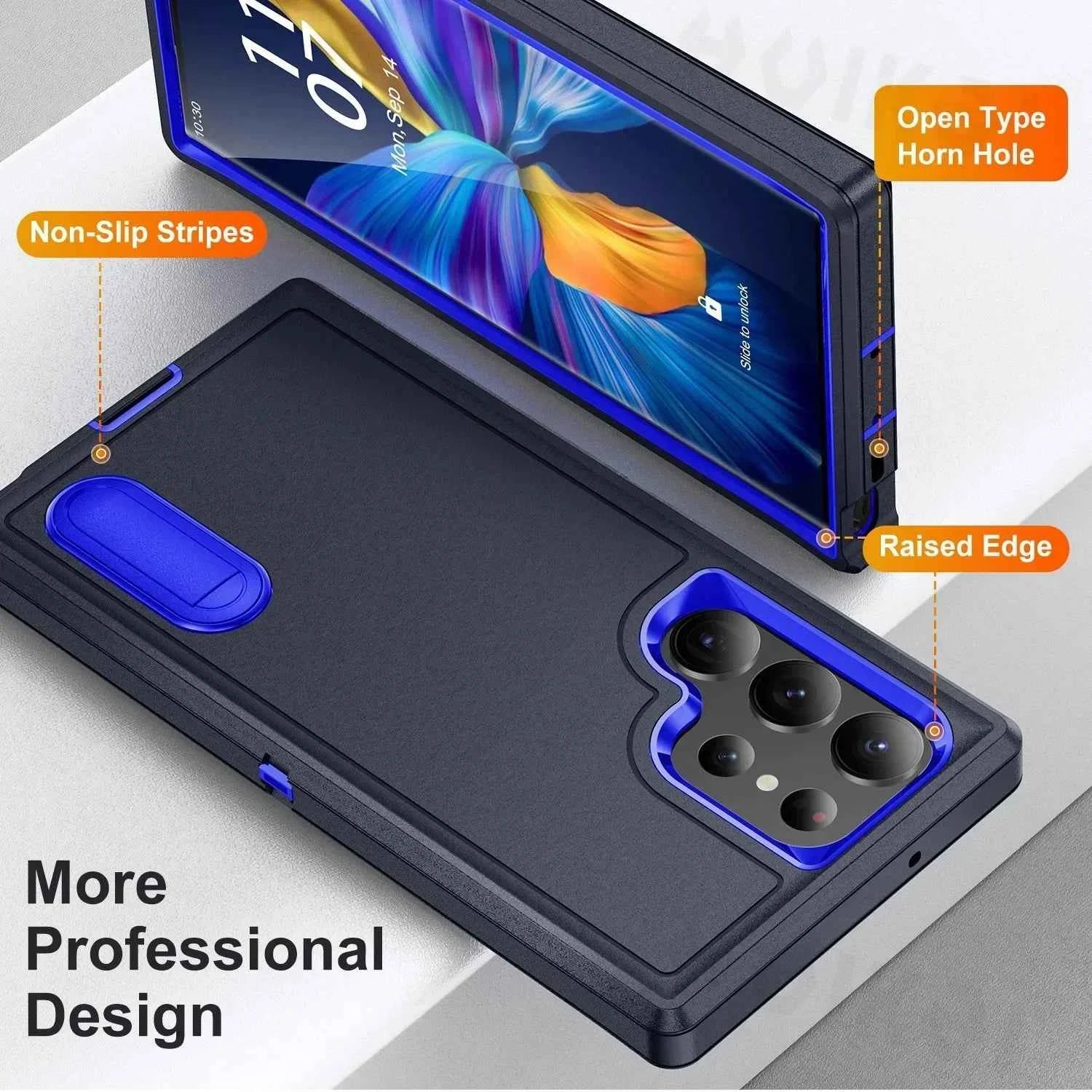 Case For Samsung Galaxy S26 Ultra S25 Edge S24 S23 S22 Heavy Anti-Scratch Rugged Protective Kickstand Full Body Shockproof Cover