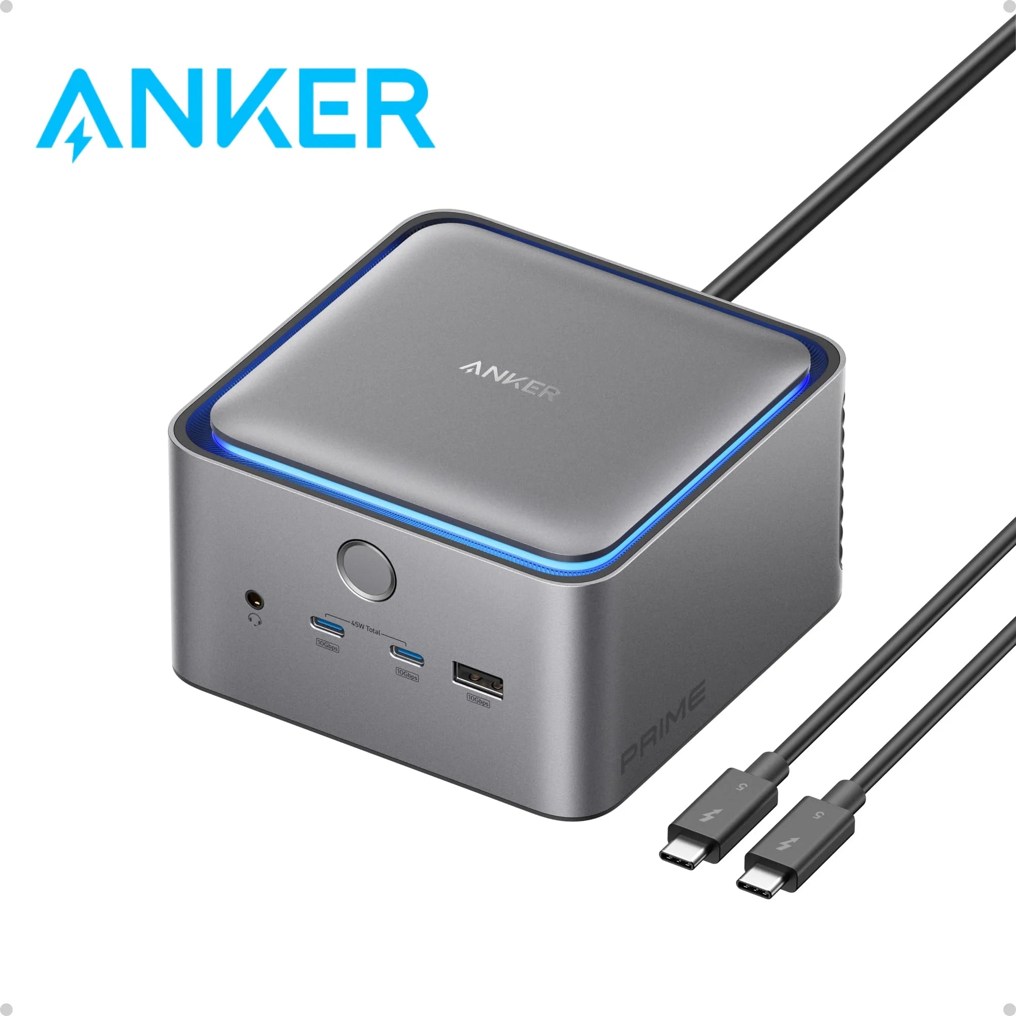 Anker Prime TB5 Docking Station, 14 Ports 140W Charging, 120Gbps Max Transfer, Up To 8K Display For Thunderbolt 5/4 Laptops