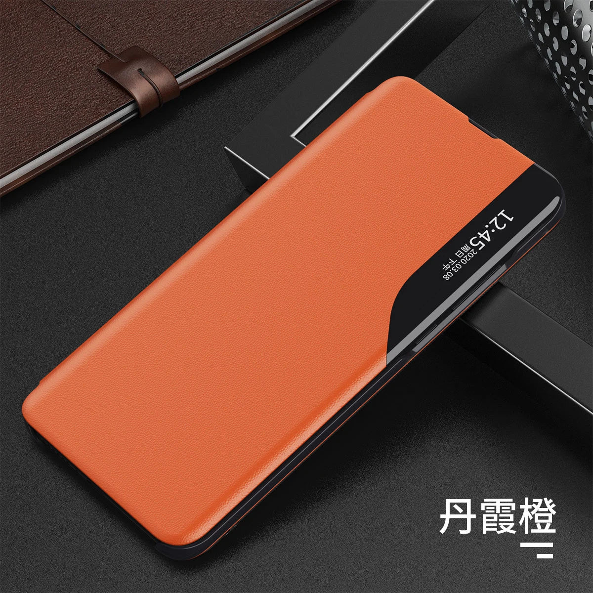 Smart View Window Leather Flip Phone Case with Kickstand For Samsung S26 Ultra S25 Edge S24 S23 S21 S20 FE S22 Plus + Note 20