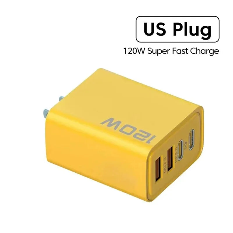 4 Ports USB C PD Charger Quick Charge 3.0 Type C USB Phone Chargers Fast Charging Adapter