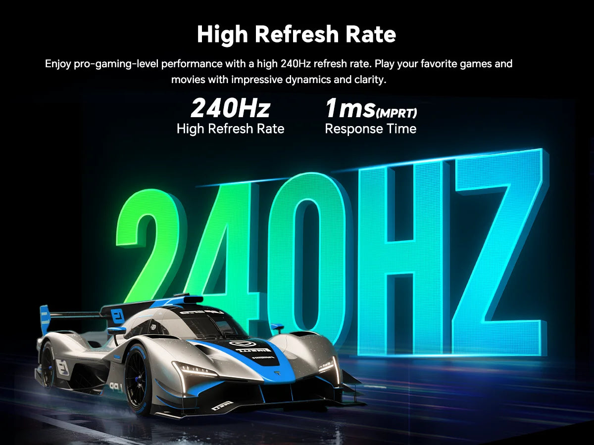 KTC 27 Inch Gaming Monitor 240Hz, FHD 1080p Fast IPS Computer Monitor with Adaptive Sync, HDR Vesa Mount, HDMI/DP/USB, H27F7