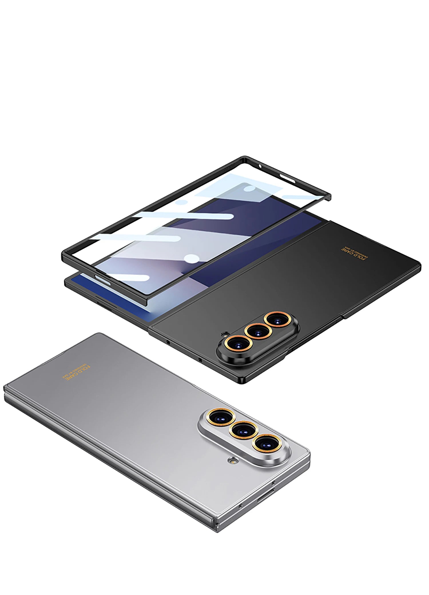 Luxury Fashionable Ultra-thin Phone Case For Samsung Galaxy Z Fold 7 6 5G With Screen Glass Protect Film Matte Protector Cover