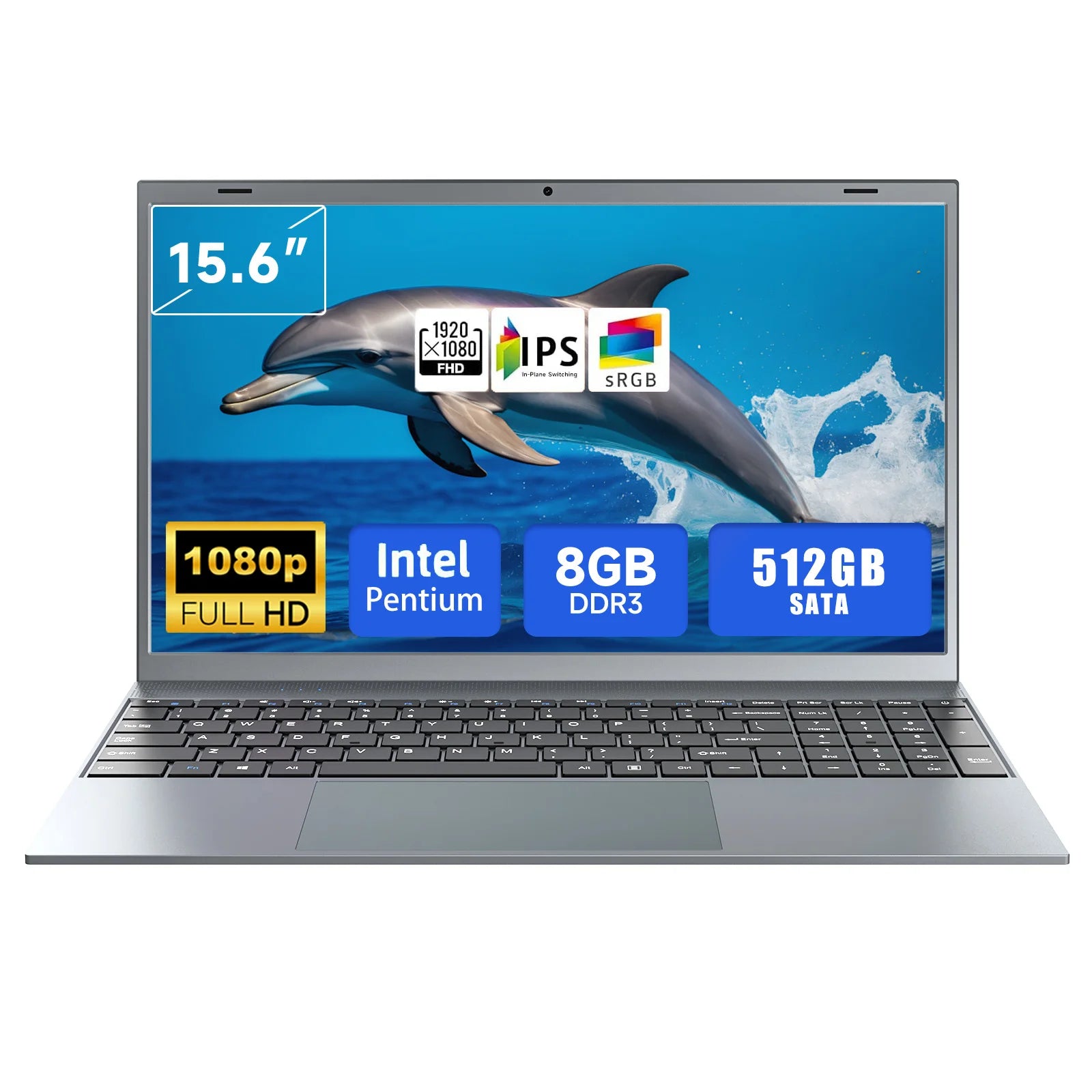 15.6 Inch Laptop, J3710, 8GB RAM, 256GB SSD, Windows 11 For Students and Business - WinSupport Tech