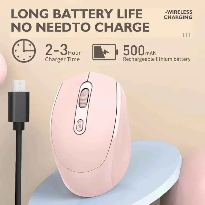 Wireless Silent Mouse Bluetooth-compatible 2.4G Dual Mode Rechargeable Optical Mouse 1600 DPI For MacBook Laptop PC Game Office