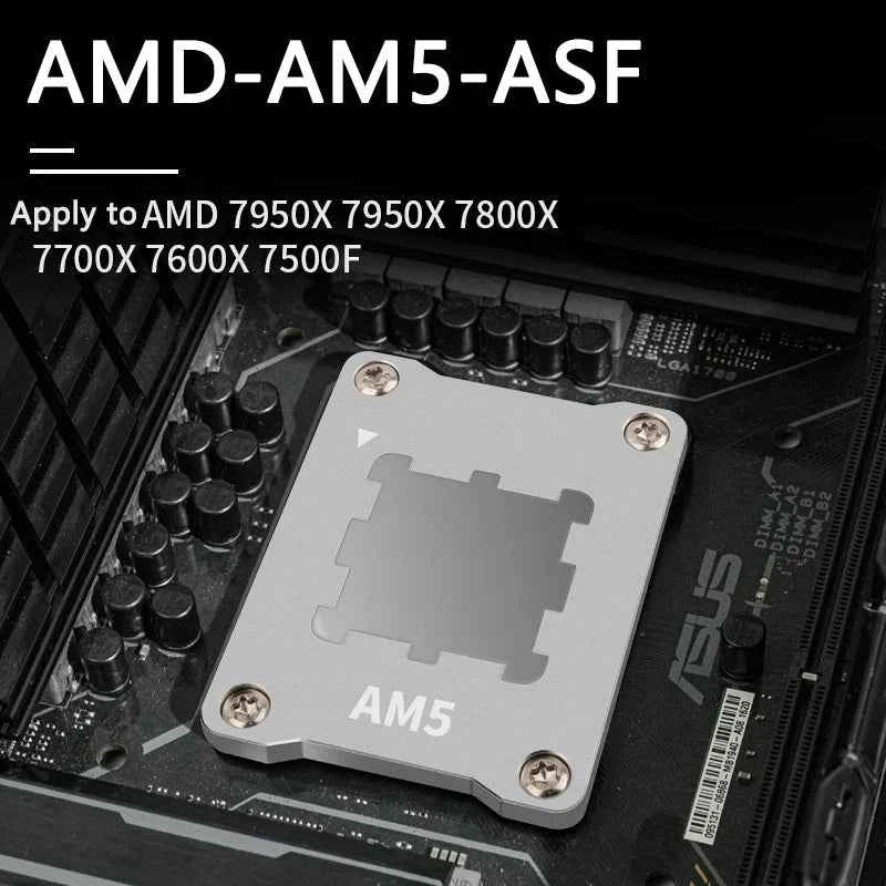 Universal Aluminum ASF AM5 CPU Bending Corrector Frame Fixing Buckle AMD Anti bending Bracket For 7950X 7800X 7700X 7600X 7500F