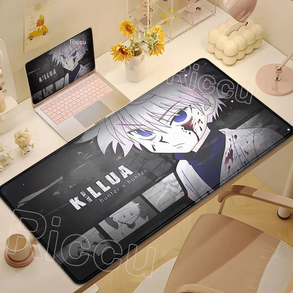 New Hxh Large Mousepad Hunter X Hunter Mouse Pad XXL Gaming Accessories Office Gamer Keyboard Desk Mat Non-Slip Laptop Anime Rug