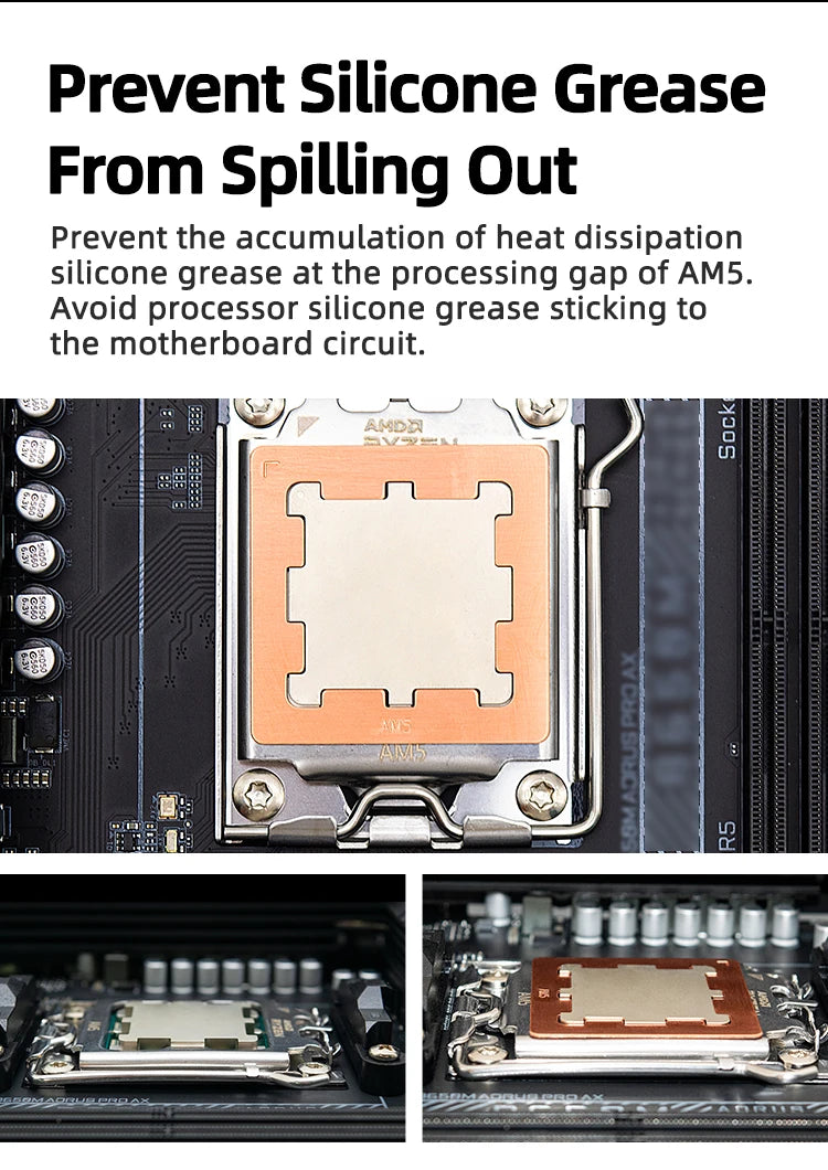 TEUCER AM5 CPU Anti-bending Bracket Bending Corrector Pure Copper Material Adapted to AMD 7950X 7900X 7700X 7600X