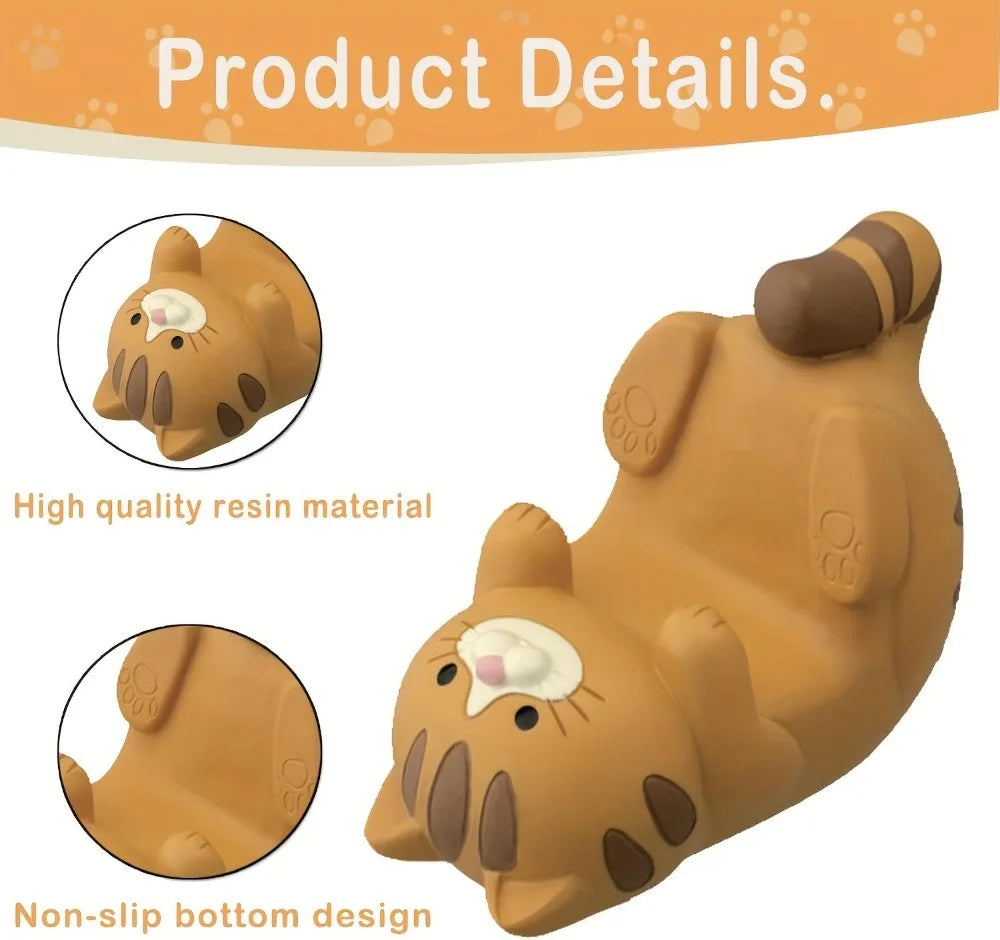 1pc Cat Phone Holder Cute Cartoon Resin Animal Cell Phone Stand Compatible with All Smartphones for Office Home Funny Gifts