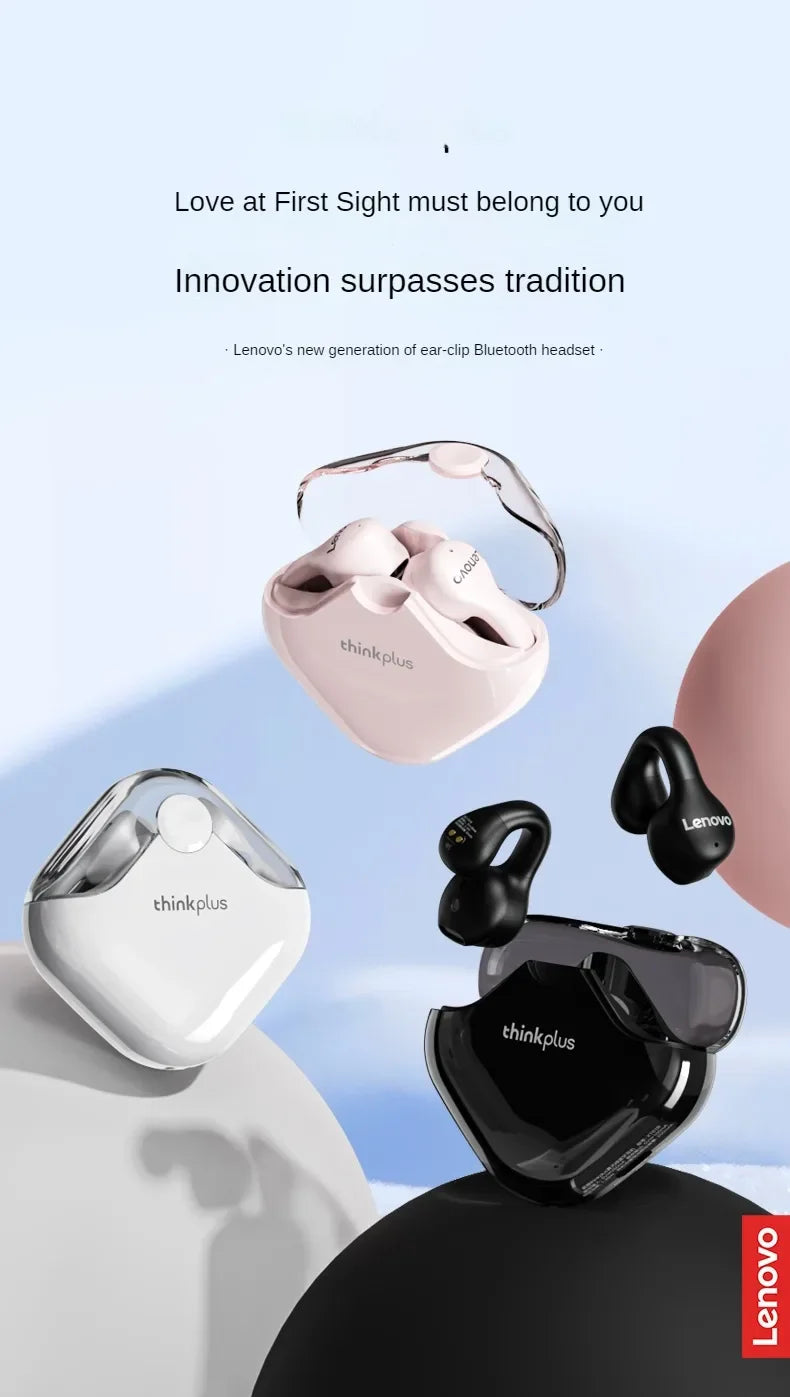 Lenovo XT61 Bluetooth 5.3 Earphones With Noise Reduction Earbuds Sports Gaming Touch Control Earhooks Waterproof HeadsetS