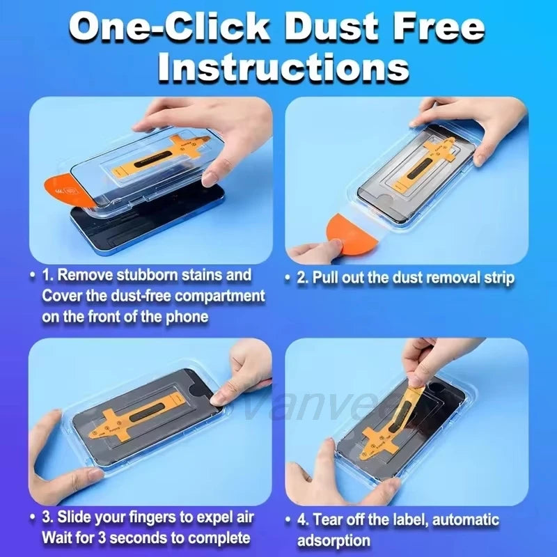 1-5PCS HD Oleophobic Coating Dust Free Easy Installation Screen Protector For iPhone 17 Pro Max 17 17 Pro  Air Tempered Glass