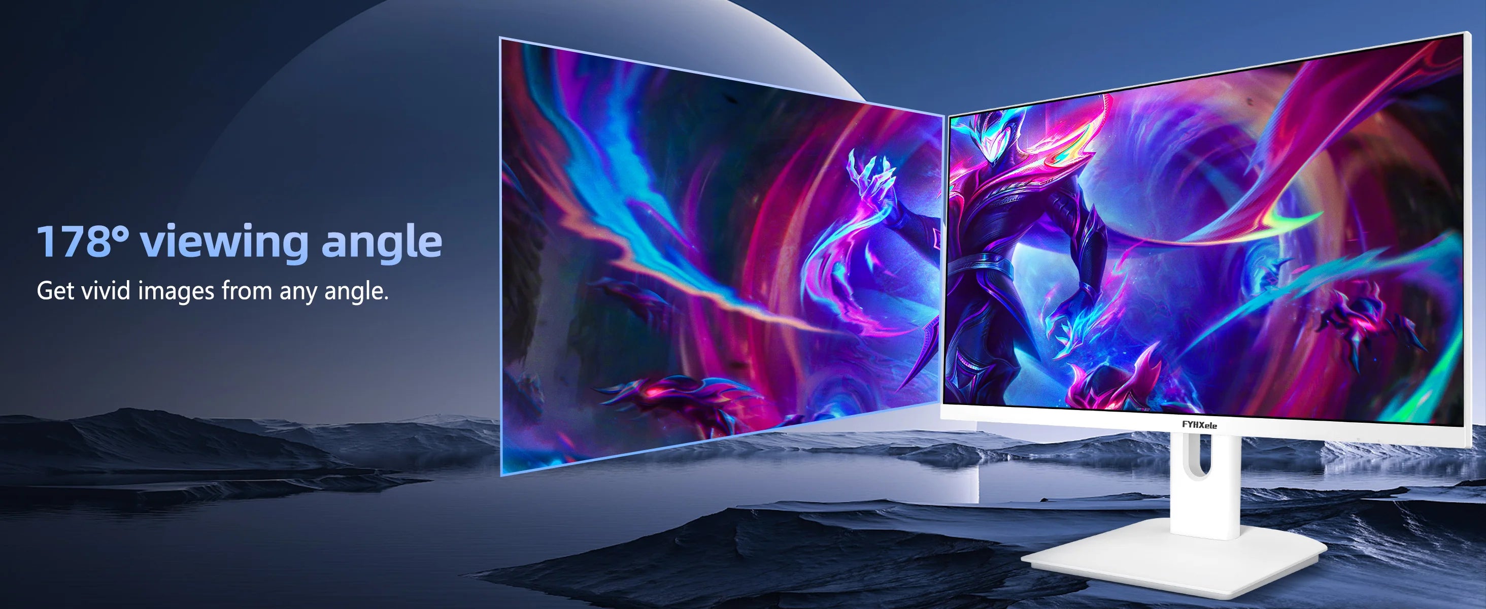 FYHXele 27 inch 180Hz IPS Gaming Monitor 1Ms Fast Response Speed 1920 * 1080 HDMI DP Ultrawide PC Support Vesa Wall Mount