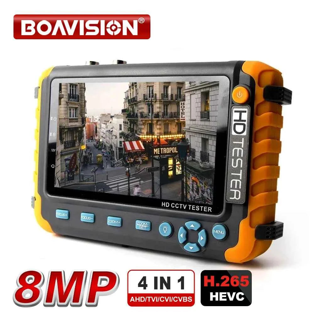 IV8W 8MP 4 in 1 AHD/CVI/TVI CVBS Security Camera Tester Monitor with HDMI VGA Input Audio RS485 PTZ control UTP Cable Tester