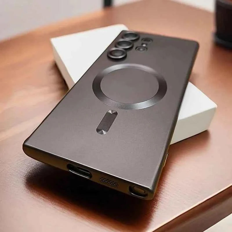 Luxury Magnetic Wireless Charging Case For Samsung Galaxy S26 S25 S24 S23 S 26 25 Ultra Plus Cases Shockproof Soft Phone Cover