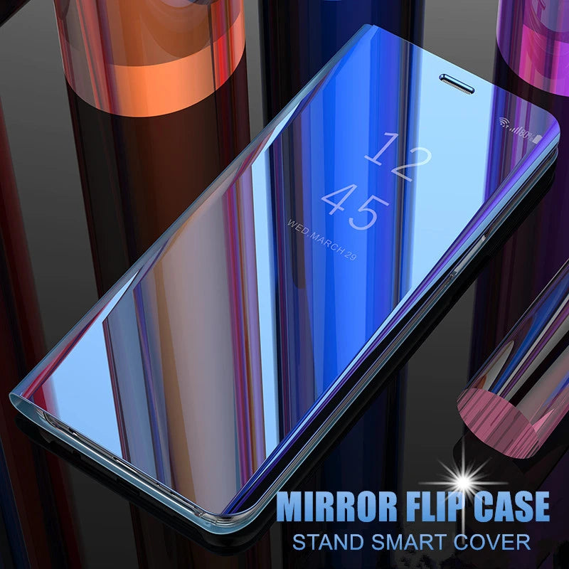 Mirror Flip Case for Samsung Galaxy S25 S24 Ultra S23 FE S22 S20 S21 Plus Back Cover for Galaxy S10 Plus S10e 5G Case