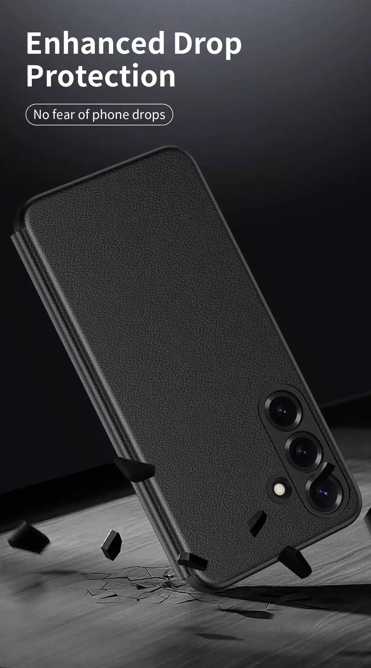 Original Smart Leather Case for Samsung Galaxy S26 S25 S24 S23 S22 Ultra A57 A56 A55 Window View Touch Display Flip Shell Fundas