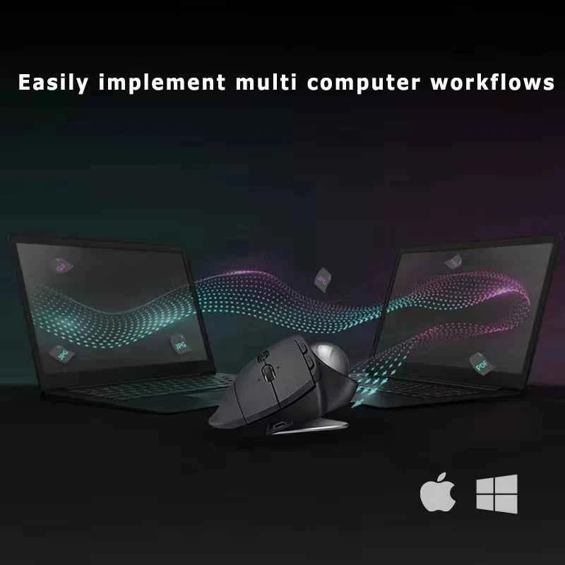 Mouse Logitech MX ERGO S Ergonomic Mouse Trackball Mouse Wireless Bluetooth Quick Charging with Unifying Receiver Office work