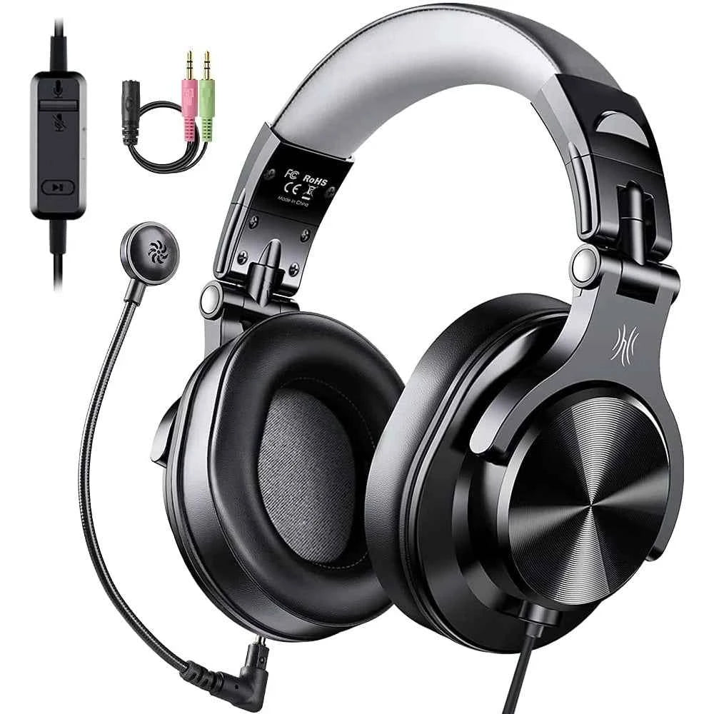 Oneodio Wired Gaming Headset Gamer 3.5mm Over-Ear Gaming Headphones With Detachable Microphone For PC Computer PS4 Xbox